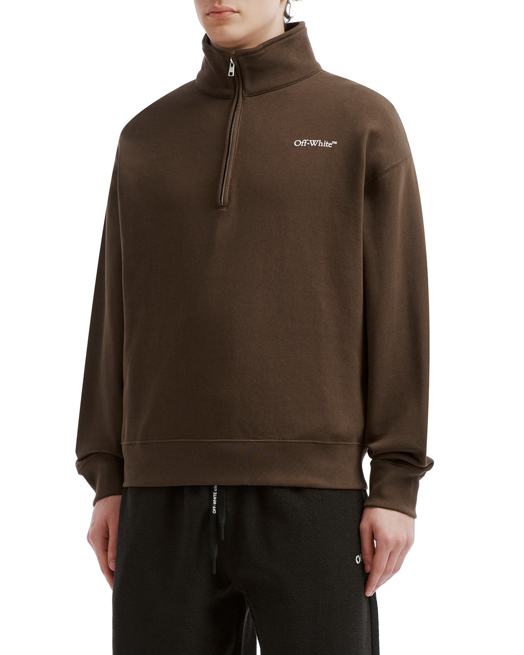 Zip-neck sweatshirt