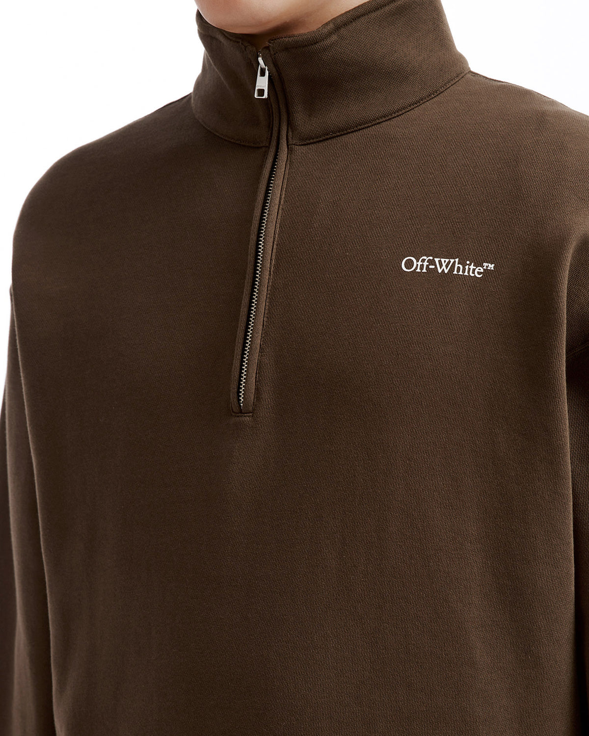 Zip-neck sweatshirt