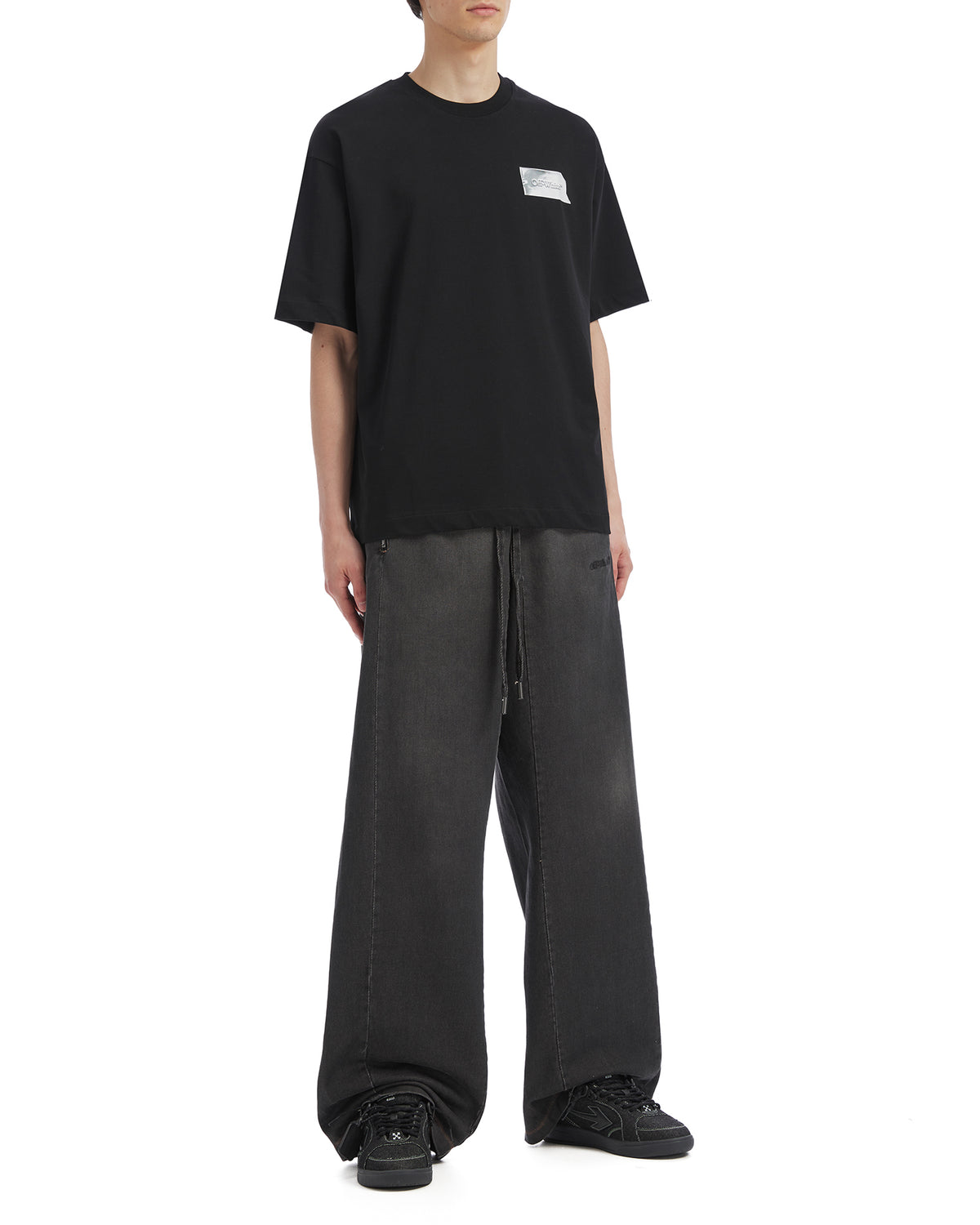 Tape graphic boxy tee