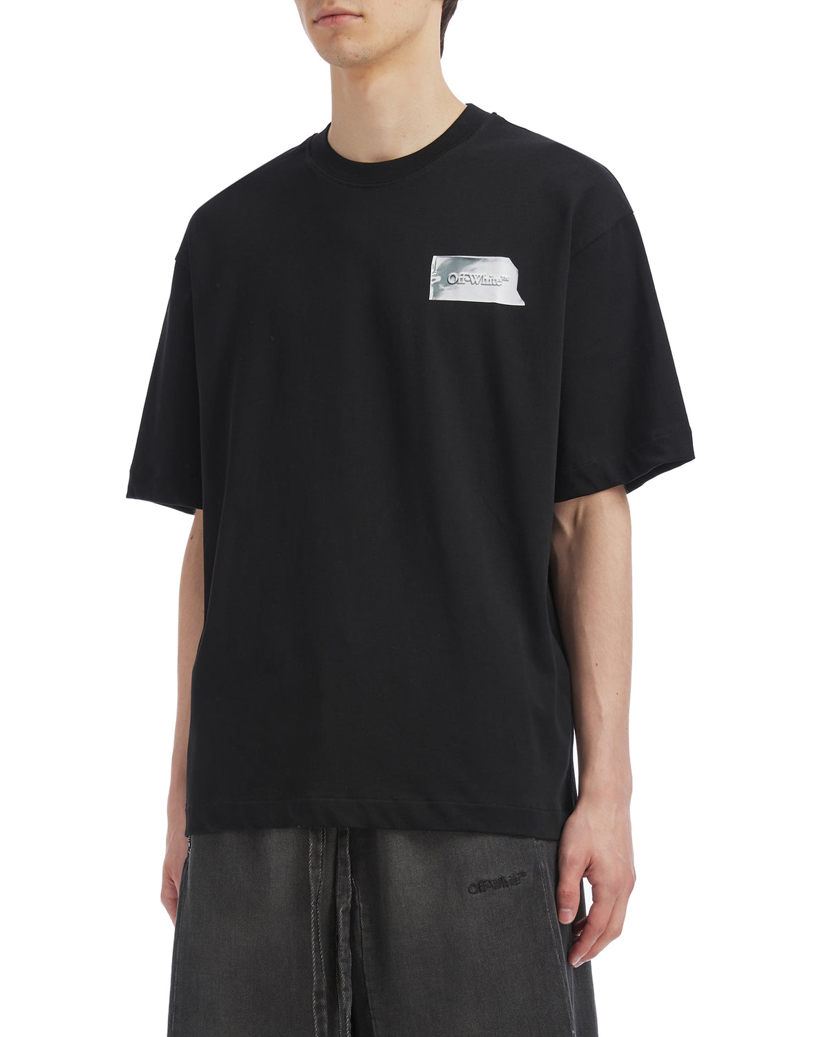 Tape graphic boxy tee