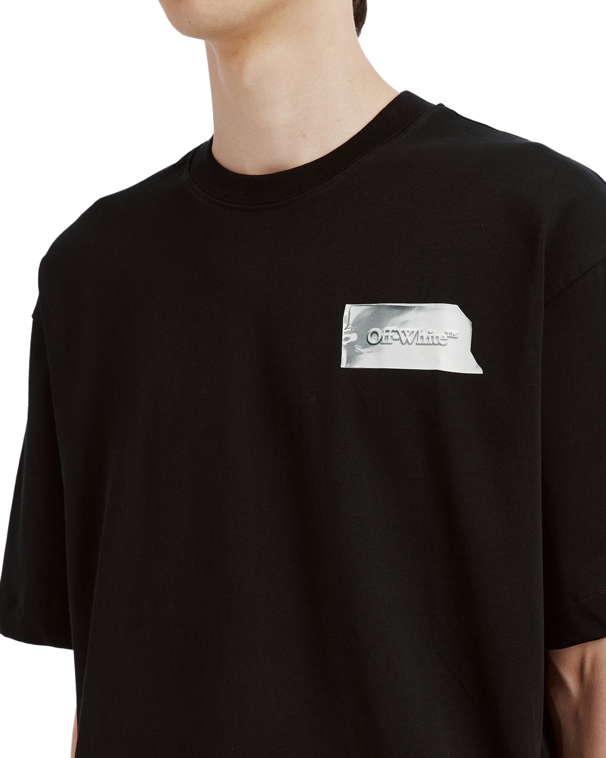 Tape graphic boxy tee