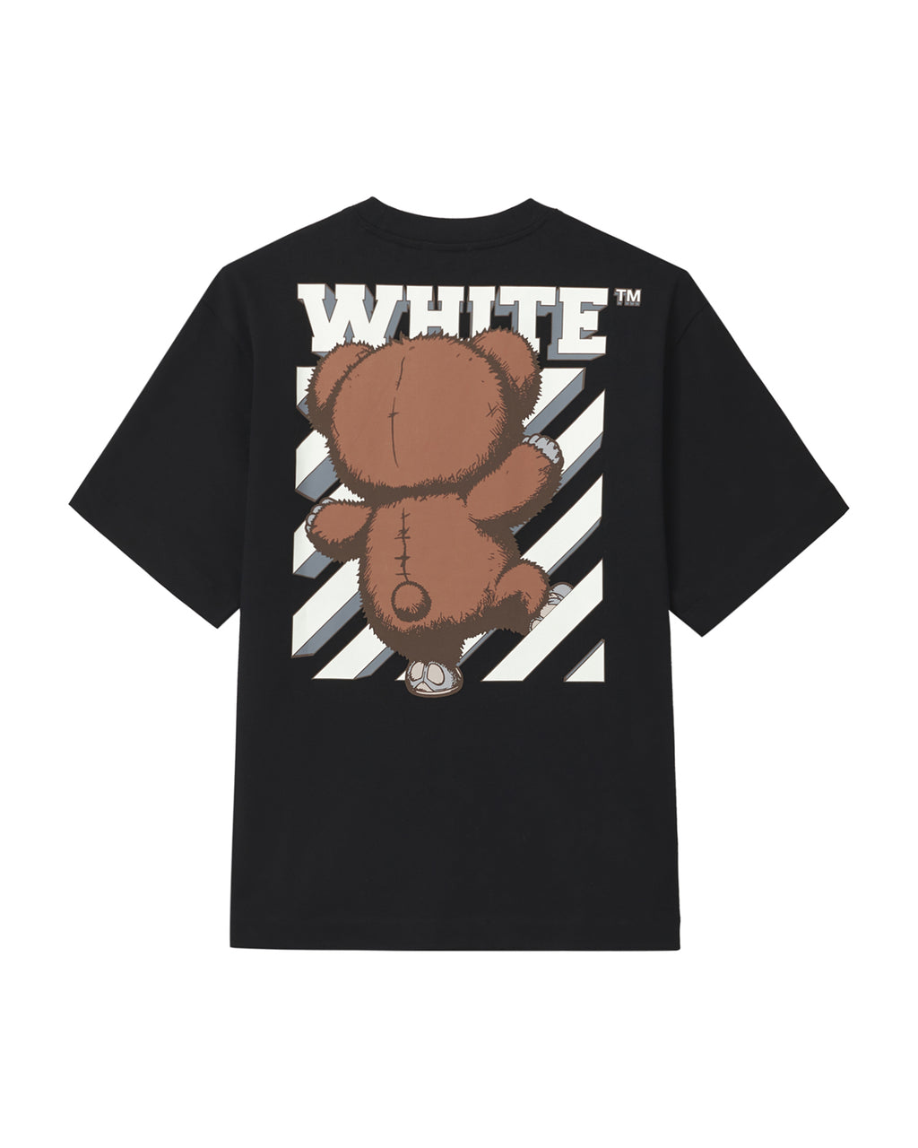 X JISOO CLICK bear diag logo tee