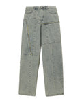 Patchwork baggy jeans
