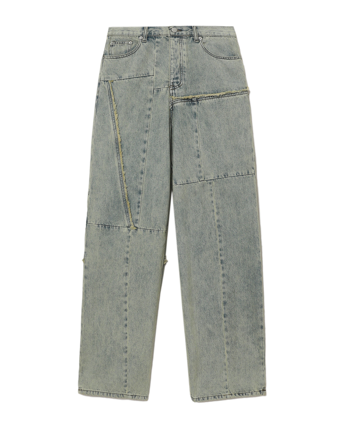 Patchwork baggy jeans
