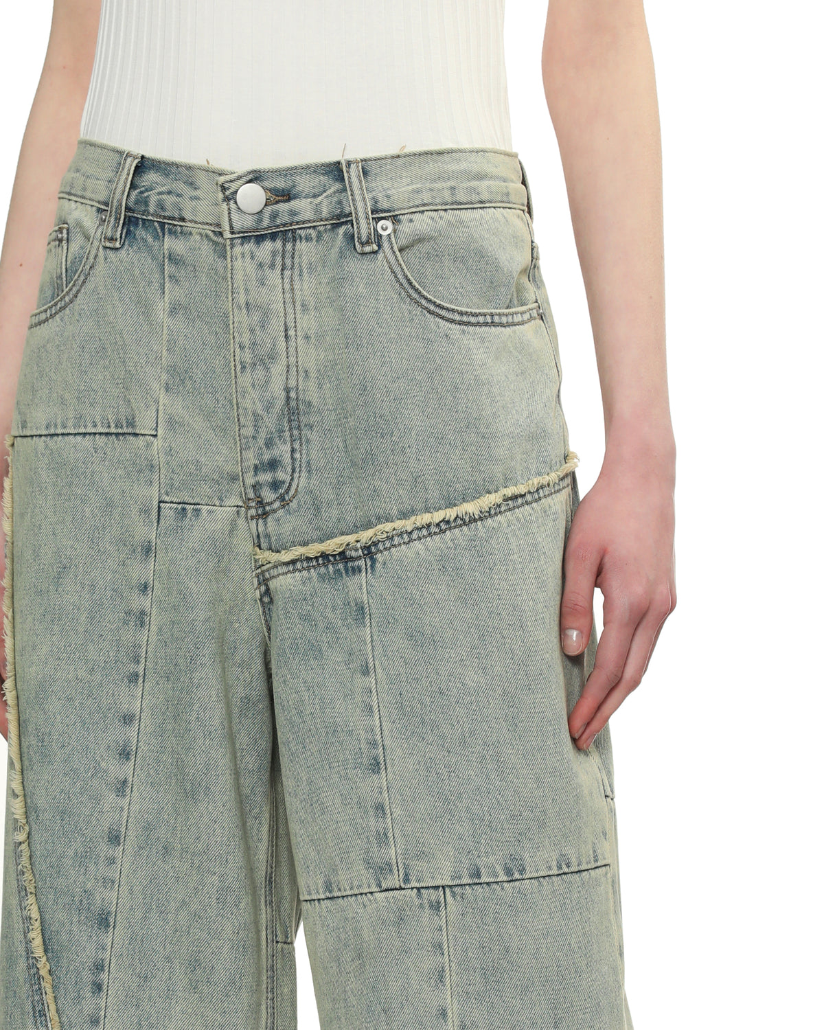Patchwork baggy jeans