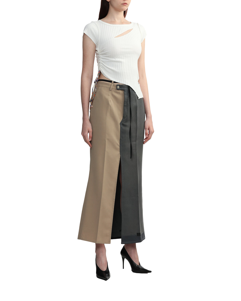 Split long skirt