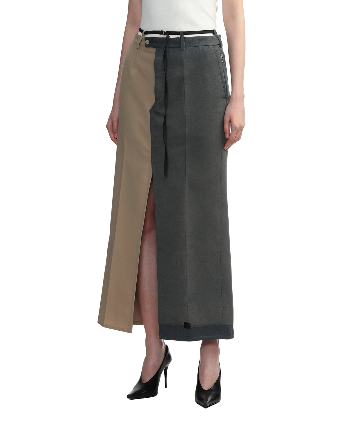 Split long skirt