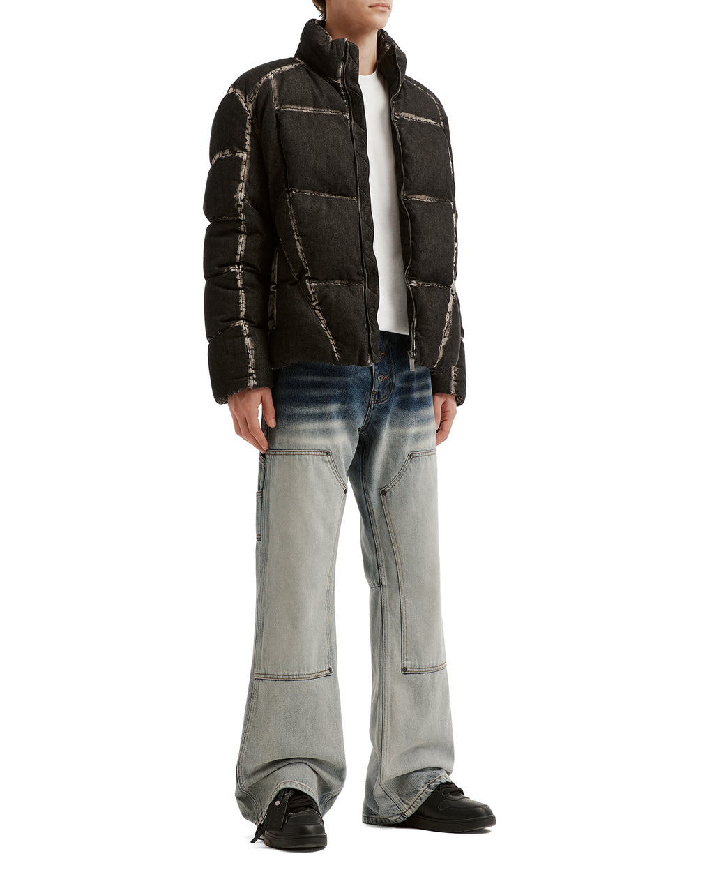 Stand collar puffer jacket