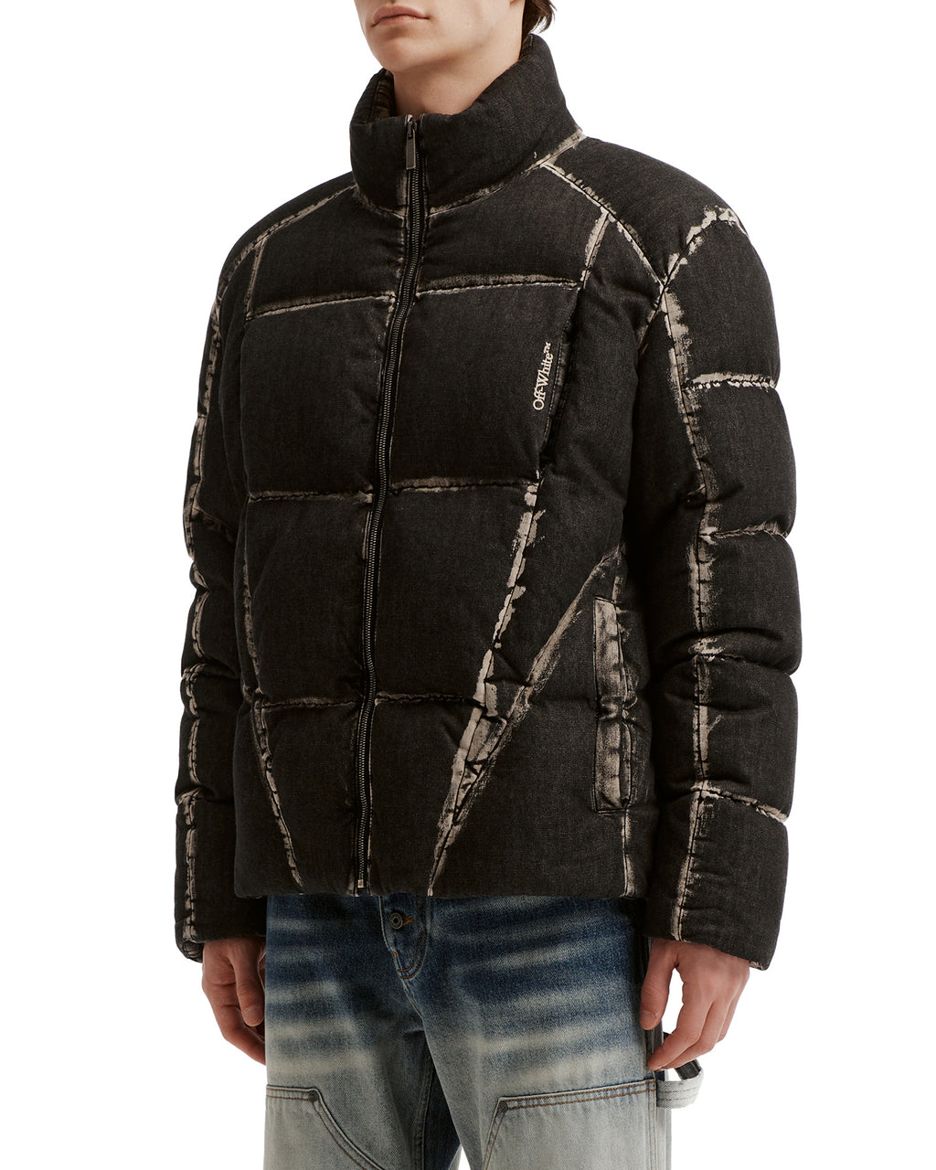Stand collar puffer jacket