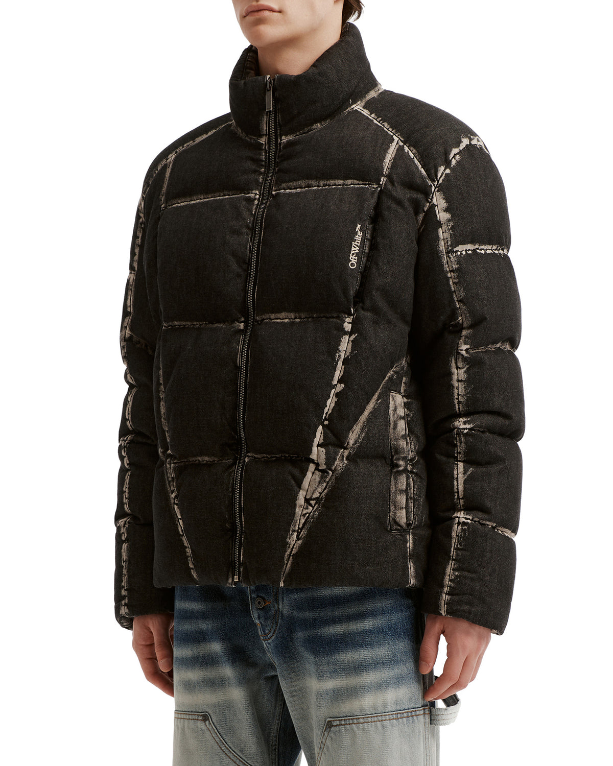 Stand collar puffer jacket