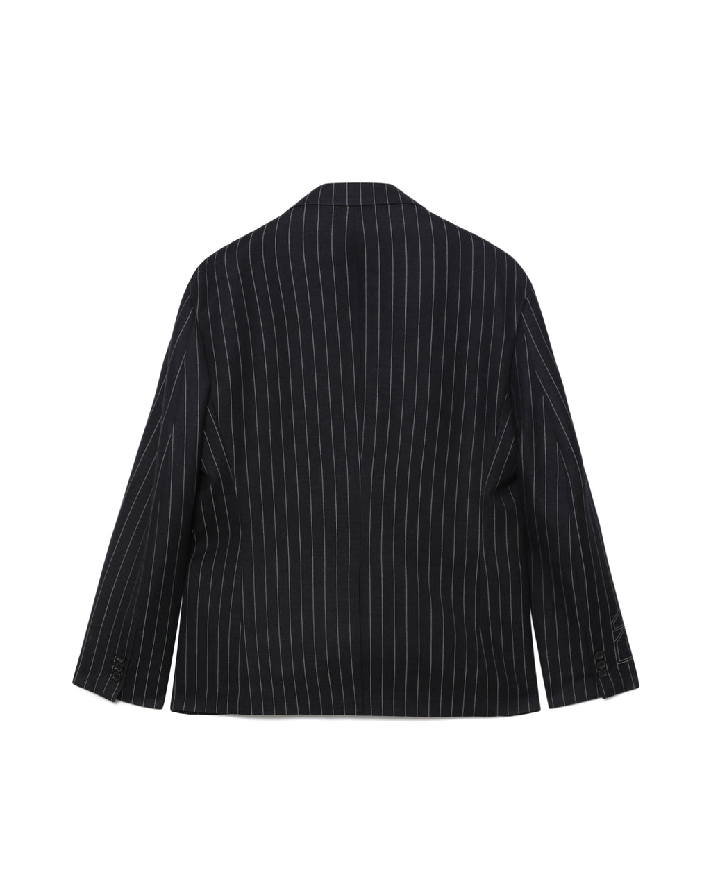 Pinstripe wool-blend slim blazer