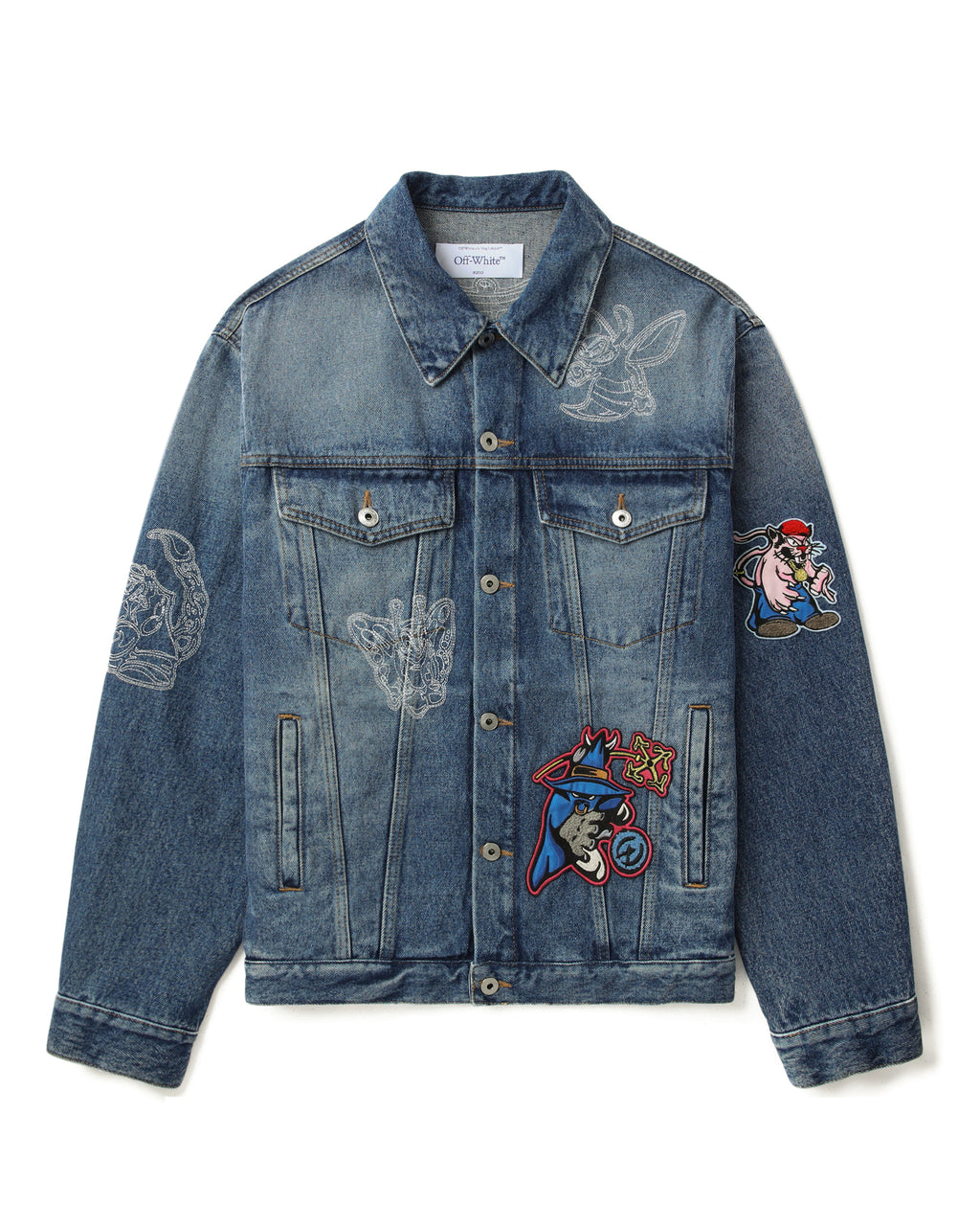 Patch denim jacket