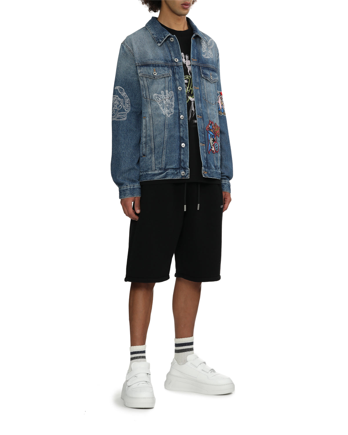 Patch denim jacket