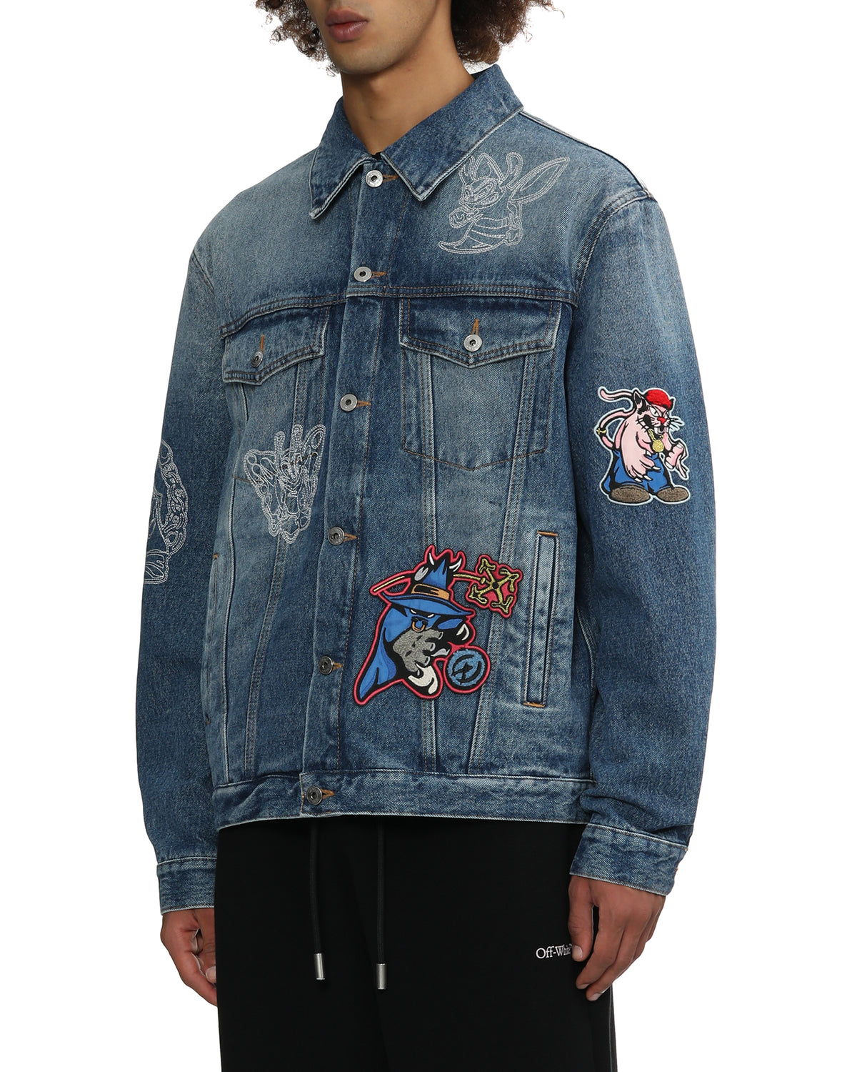 Patch denim jacket