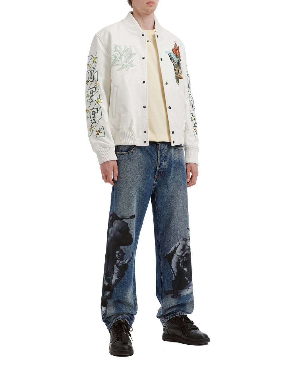 Graphic bomber jacket
