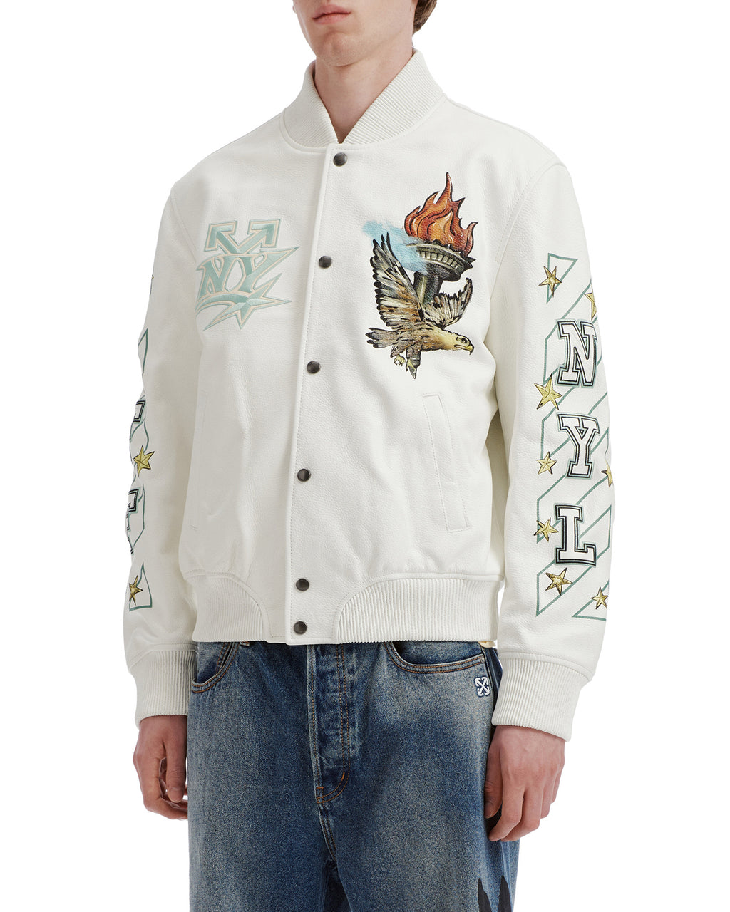 Graphic bomber jacket