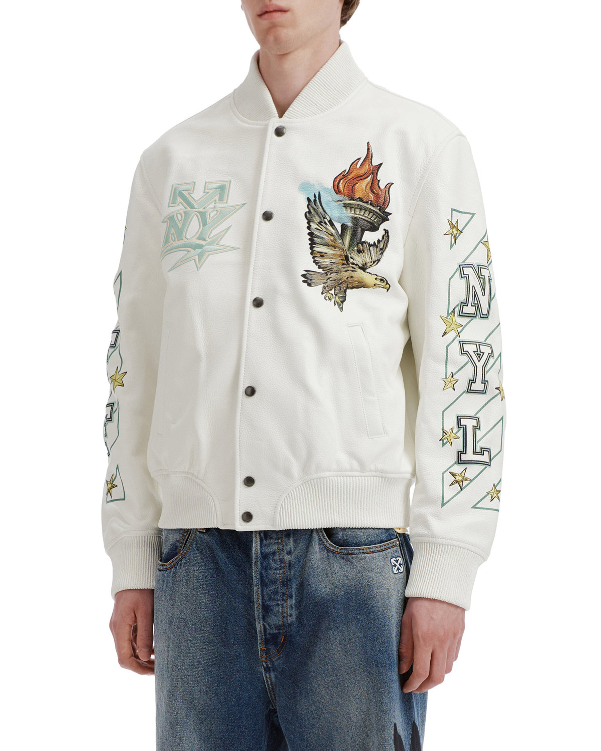 Graphic bomber jacket