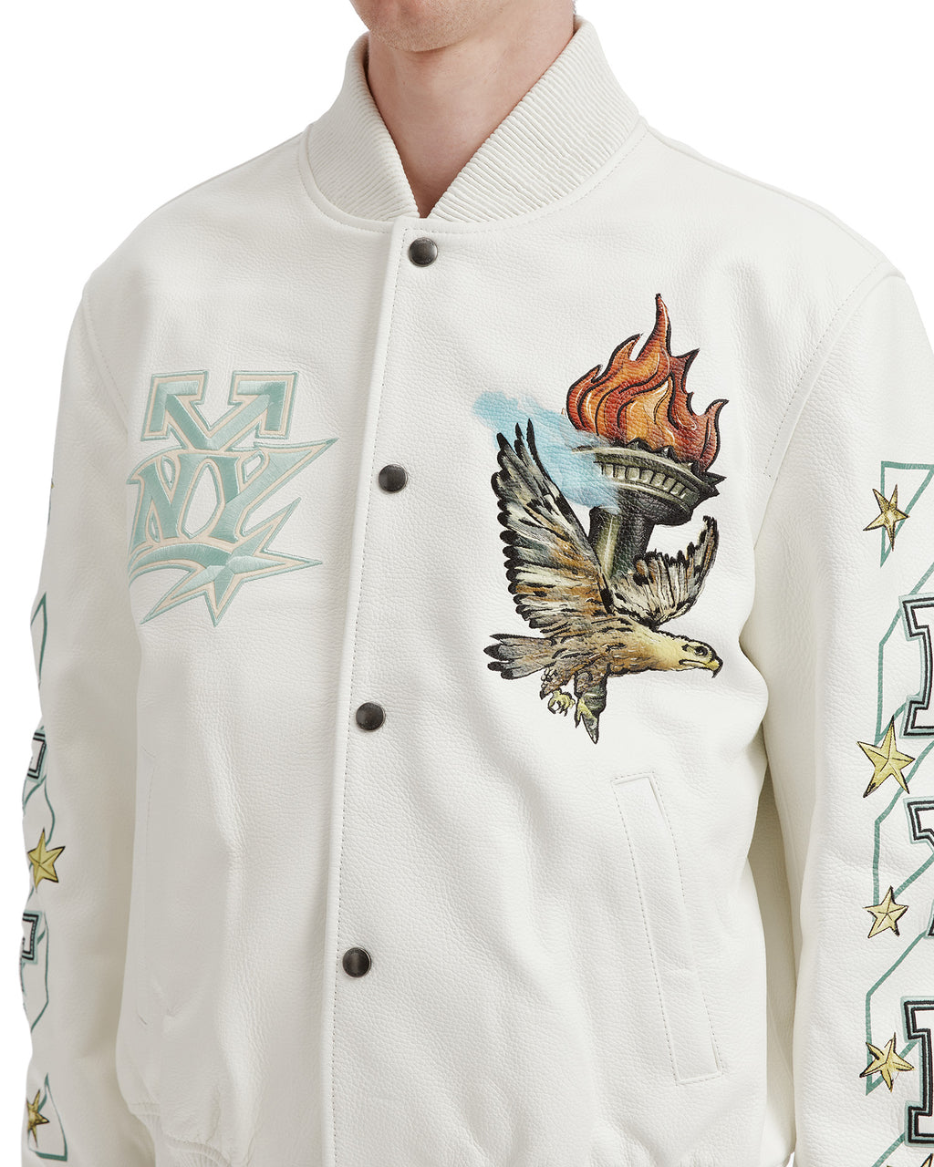 Graphic bomber jacket