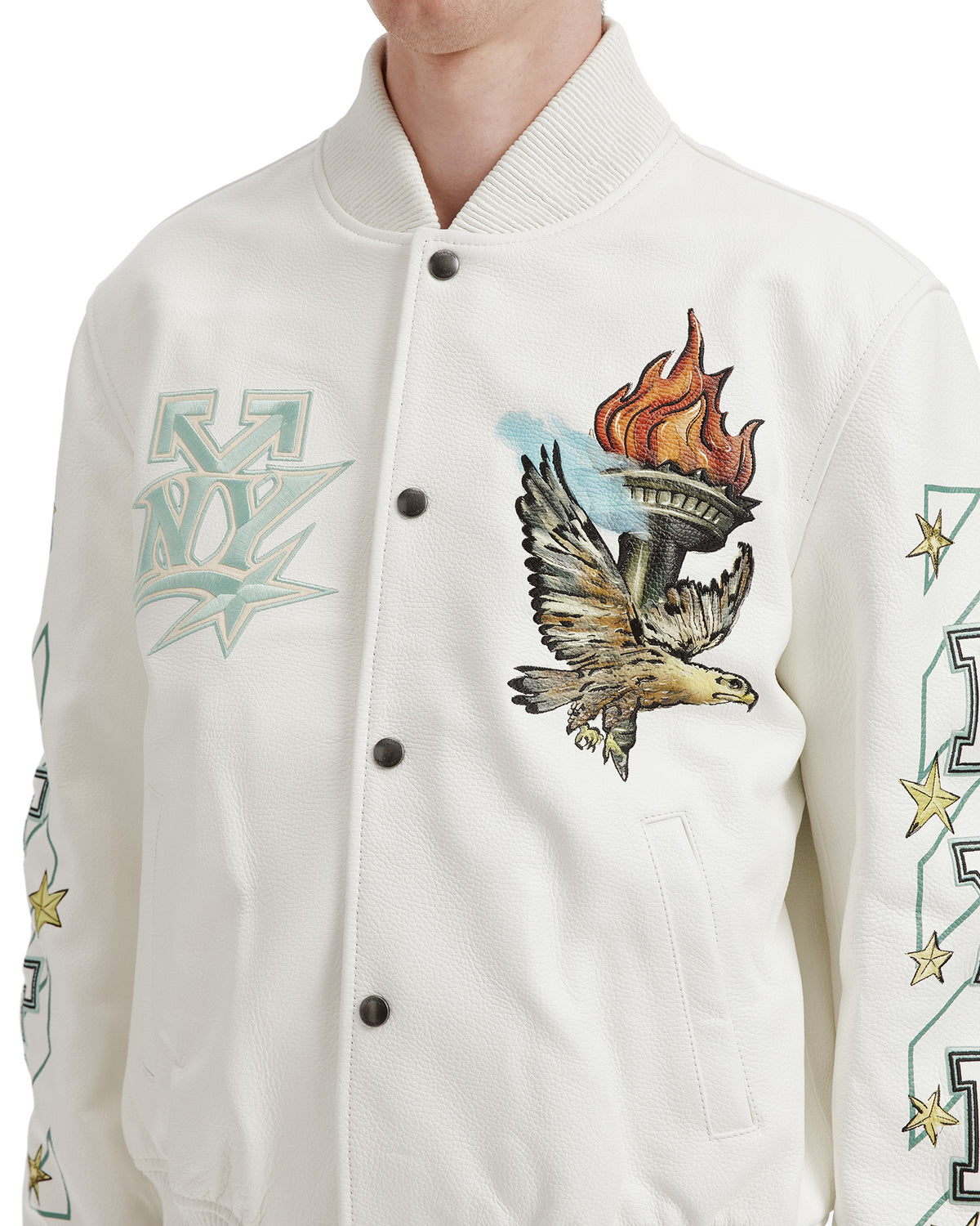 Graphic bomber jacket