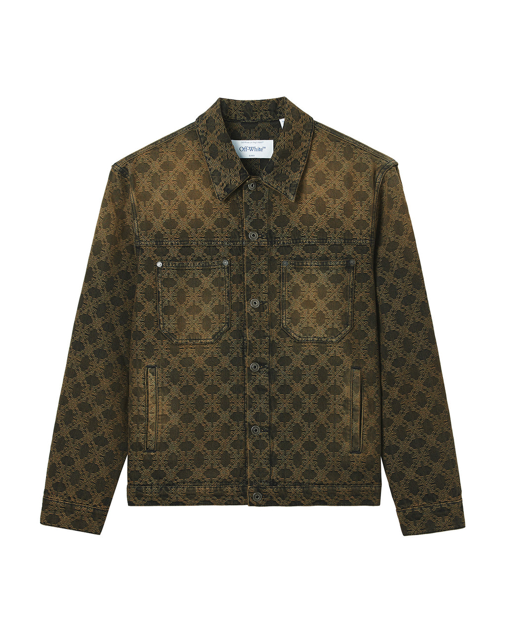 Printed collared jacket