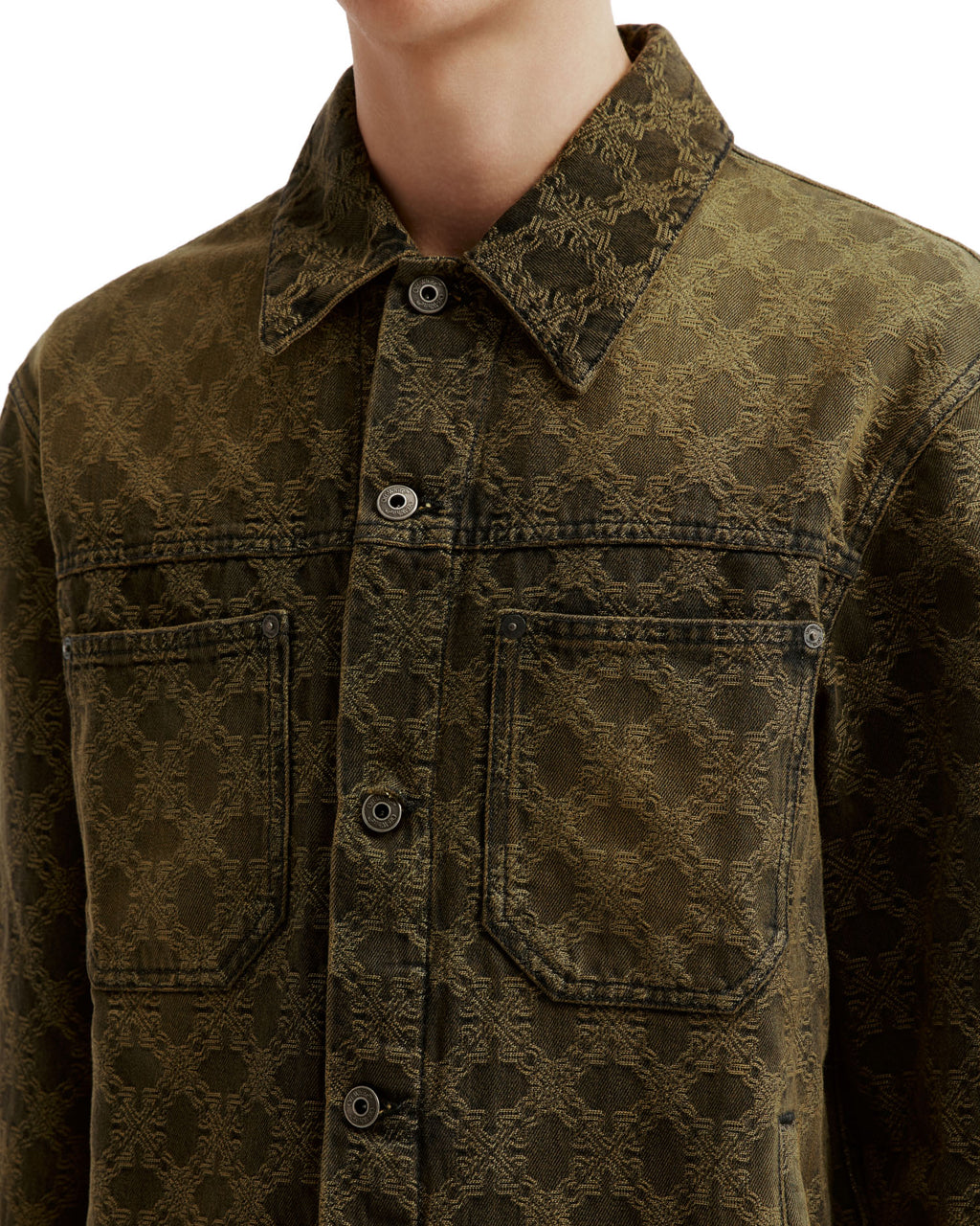 Printed collared jacket