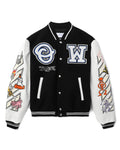 Logic patch varsity jacket