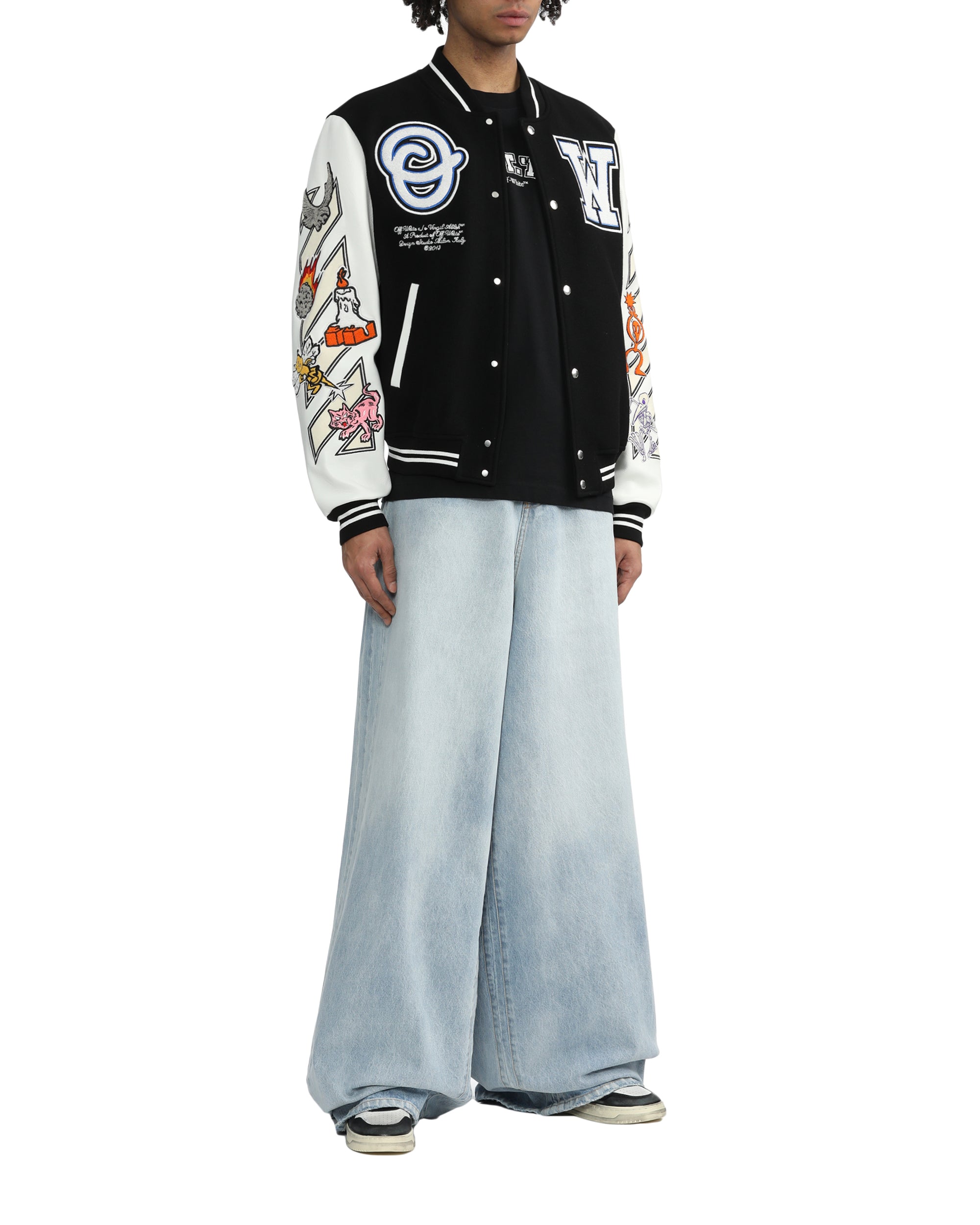 Logic patch varsity jacket