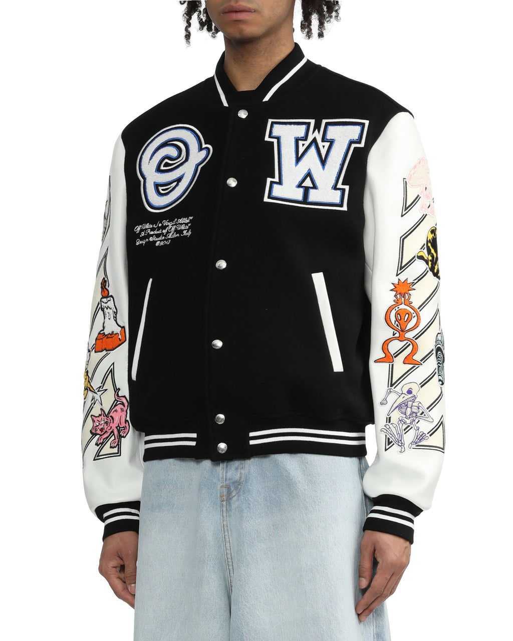Logic patch varsity jacket