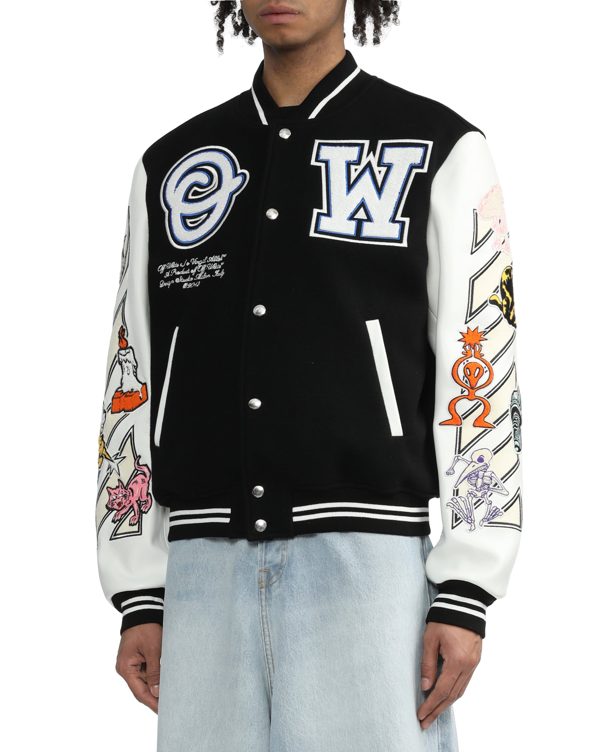 Logic patch varsity jacket