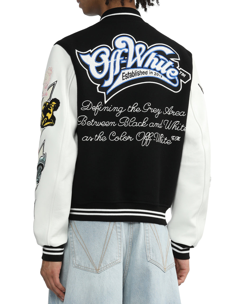 Logic patch varsity jacket