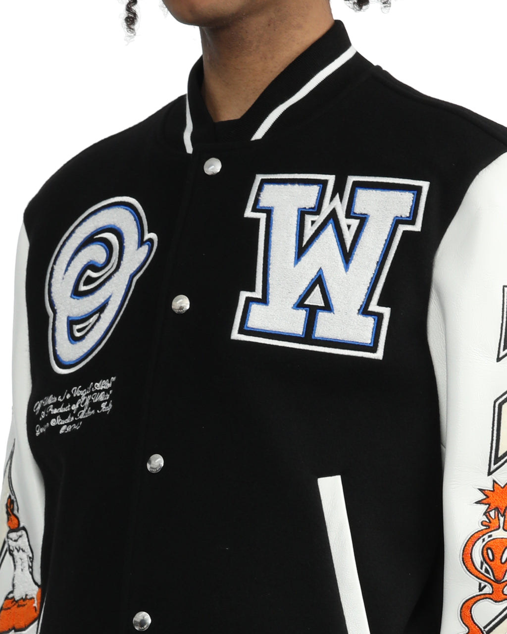 Logic patch varsity jacket