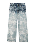 Printed straight leg jeans