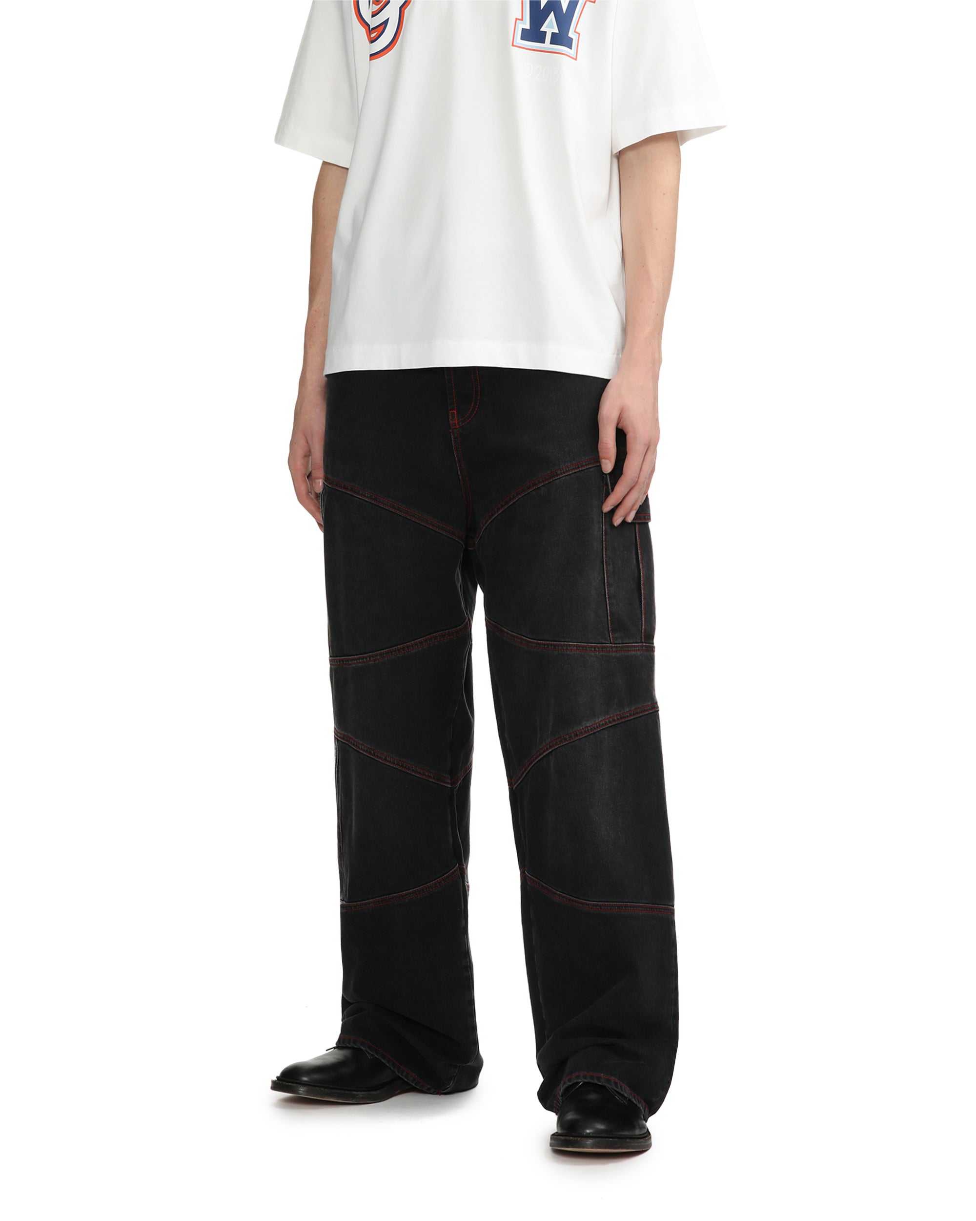 Panelled cargo jeans