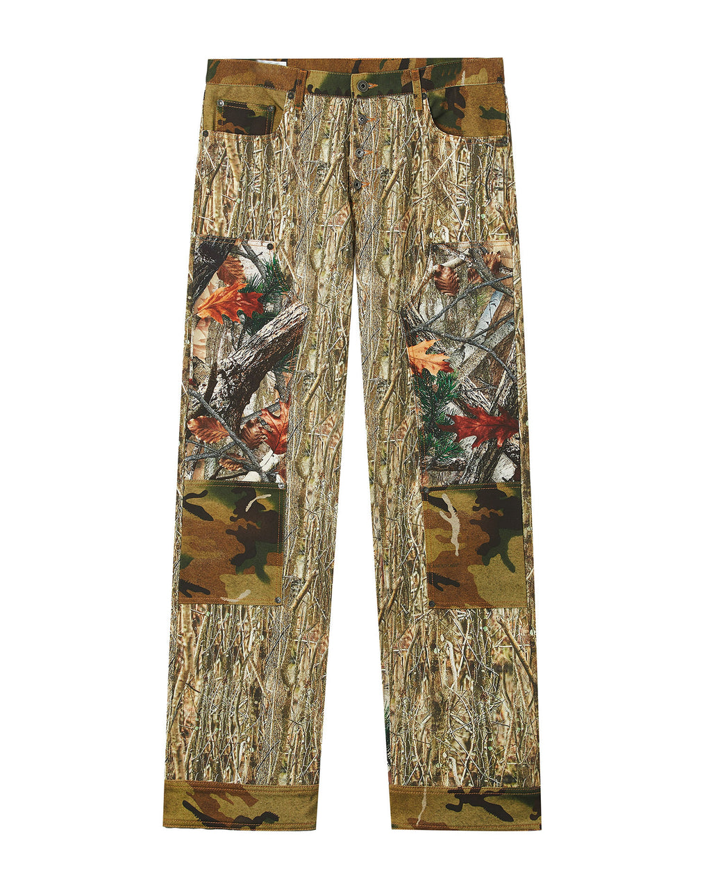 Camo patchwork jeans