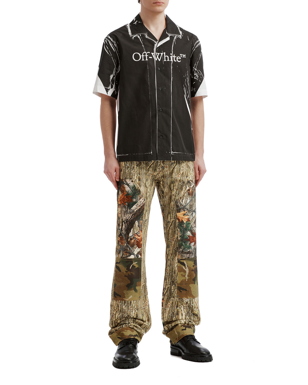Camo patchwork jeans