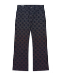 Patterned straight-leg pants