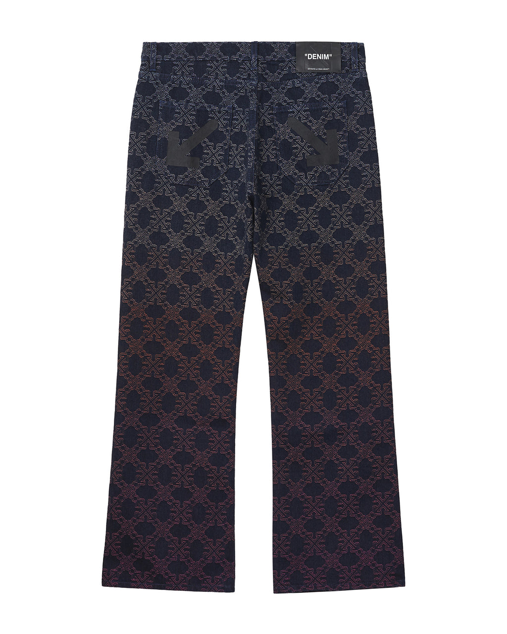 Patterned straight-leg pants
