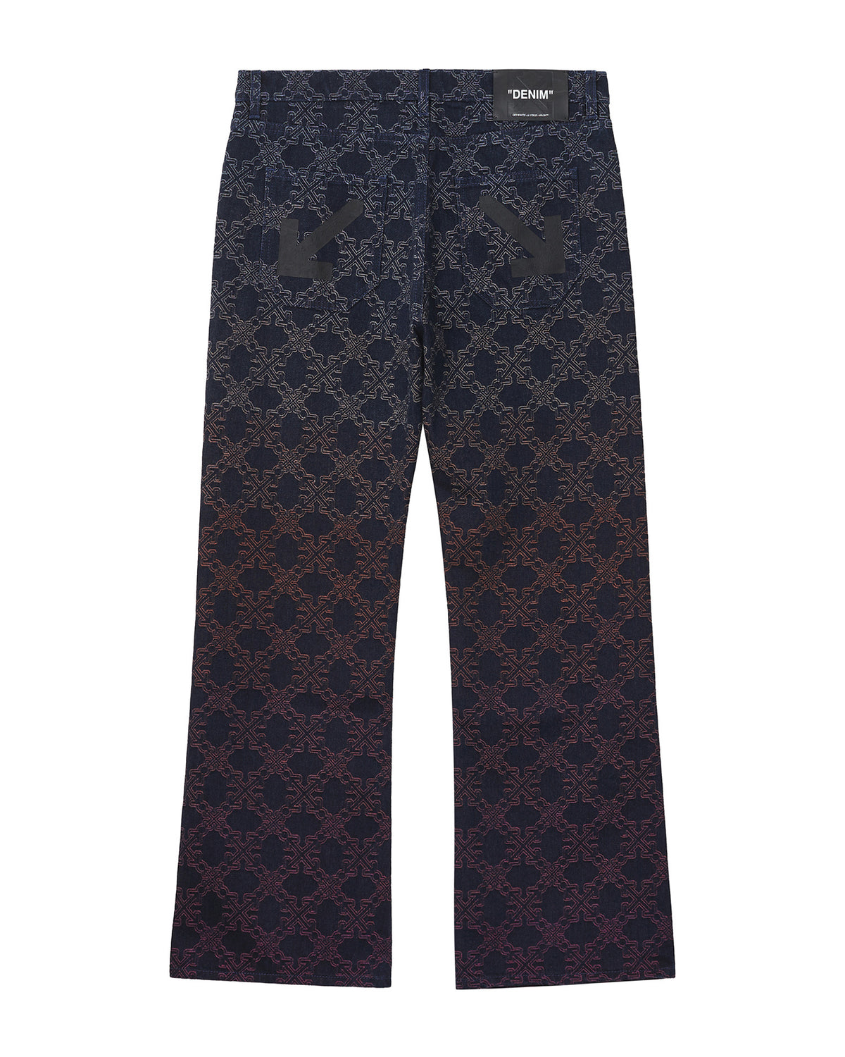 Patterned straight-leg pants