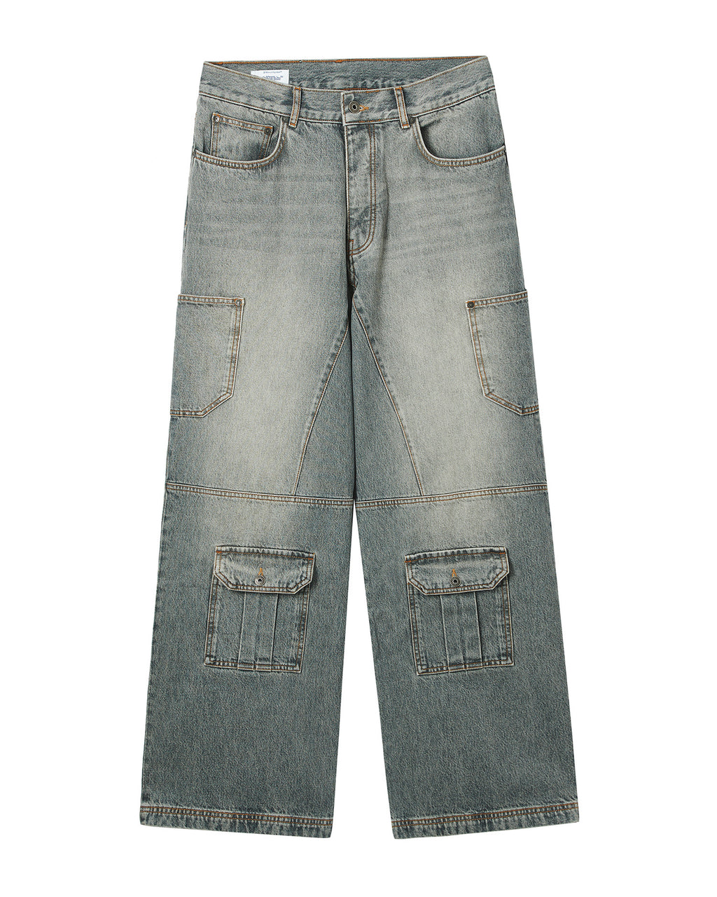 Cargo denim jeans