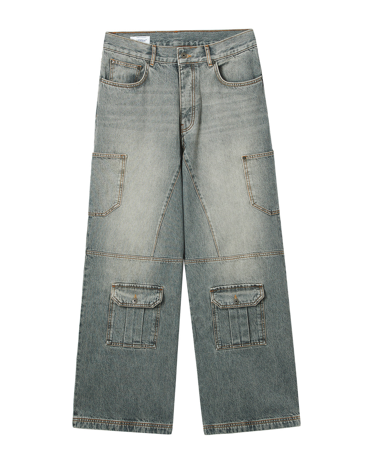Cargo denim jeans