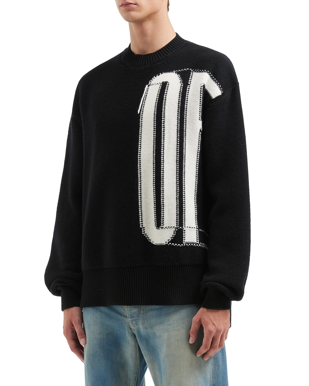 Graphic intarsia jumper