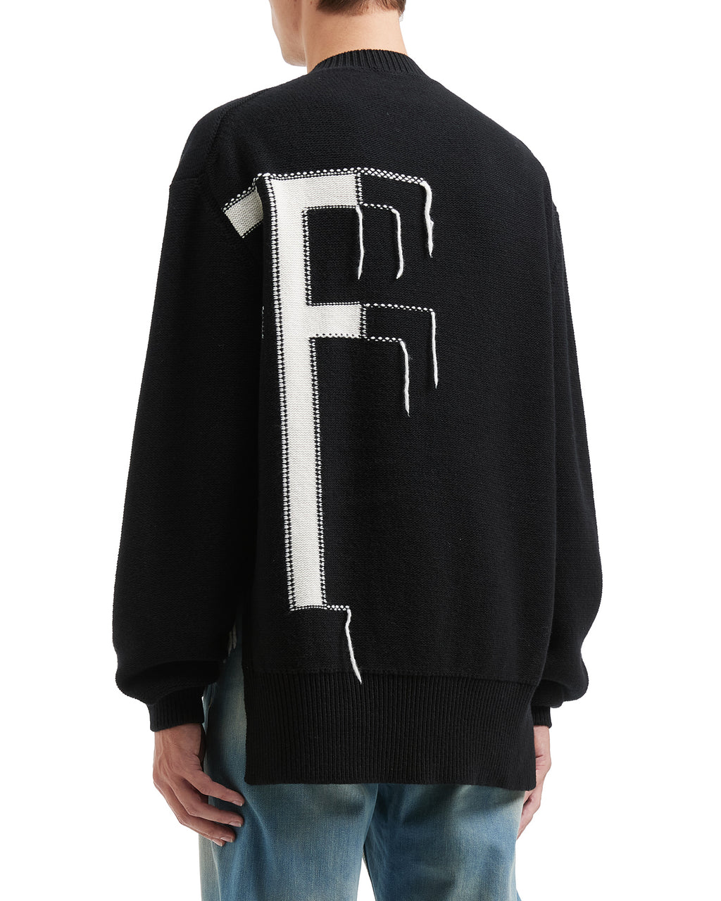 Graphic intarsia jumper