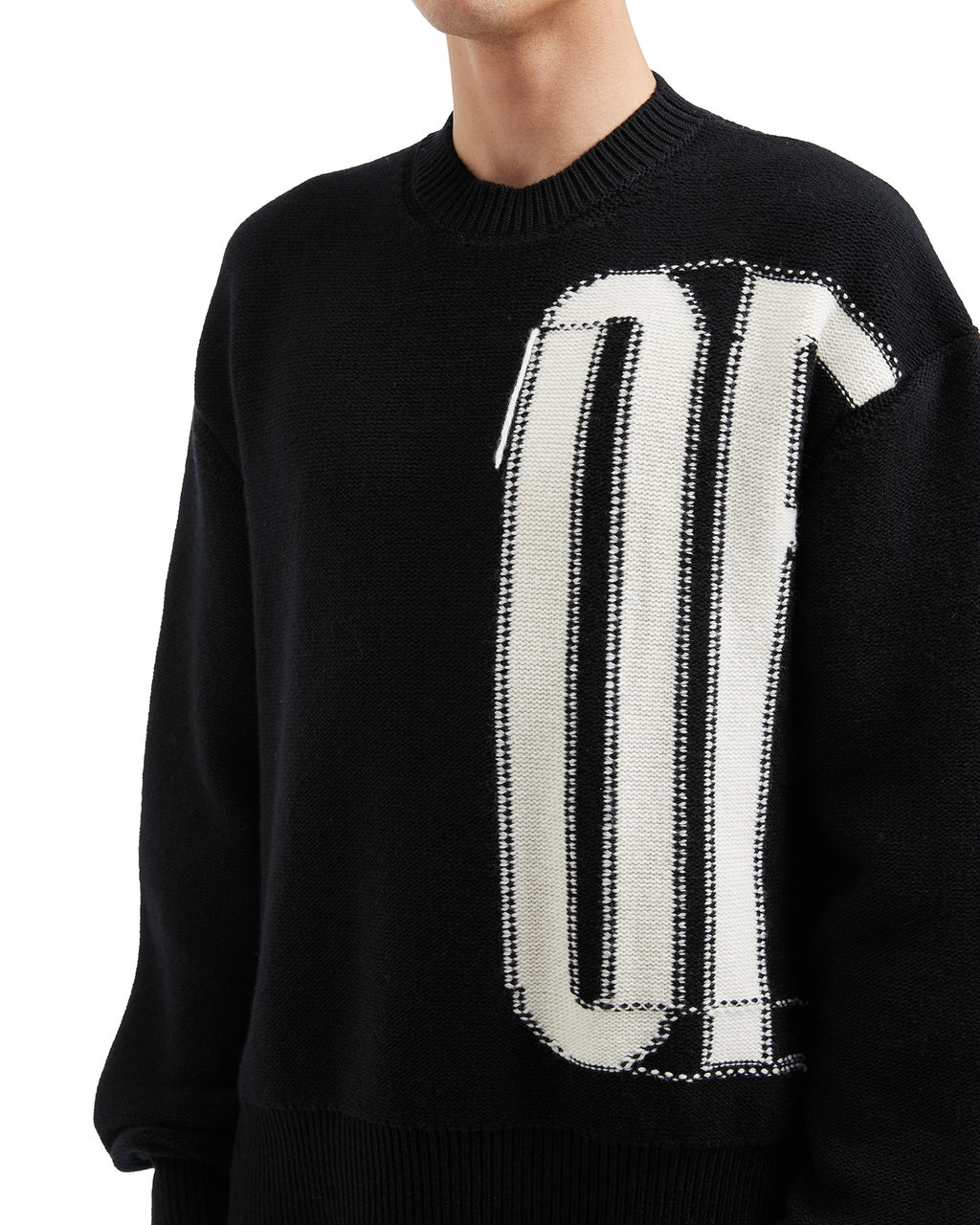 Graphic intarsia jumper