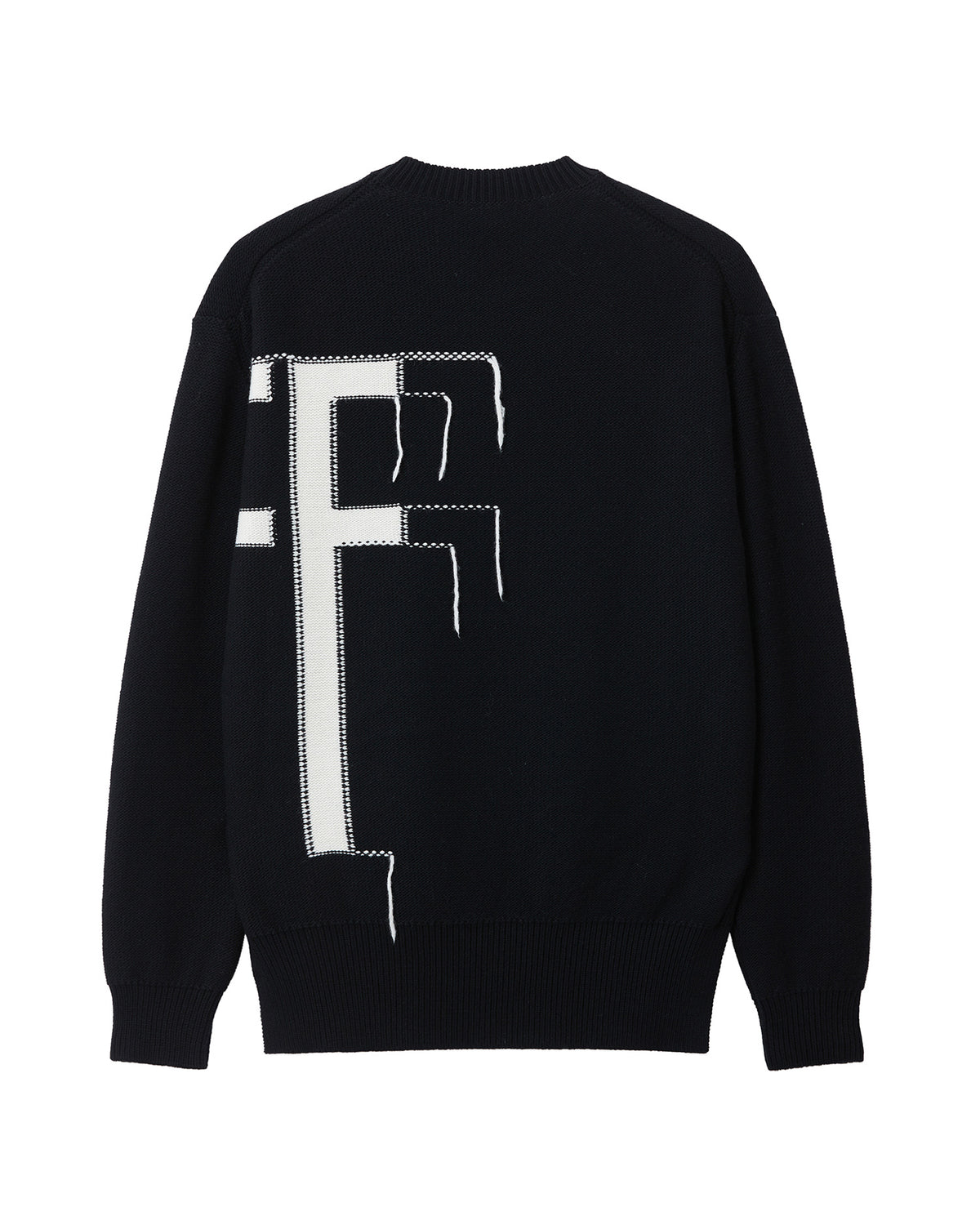 Graphic intarsia jumper