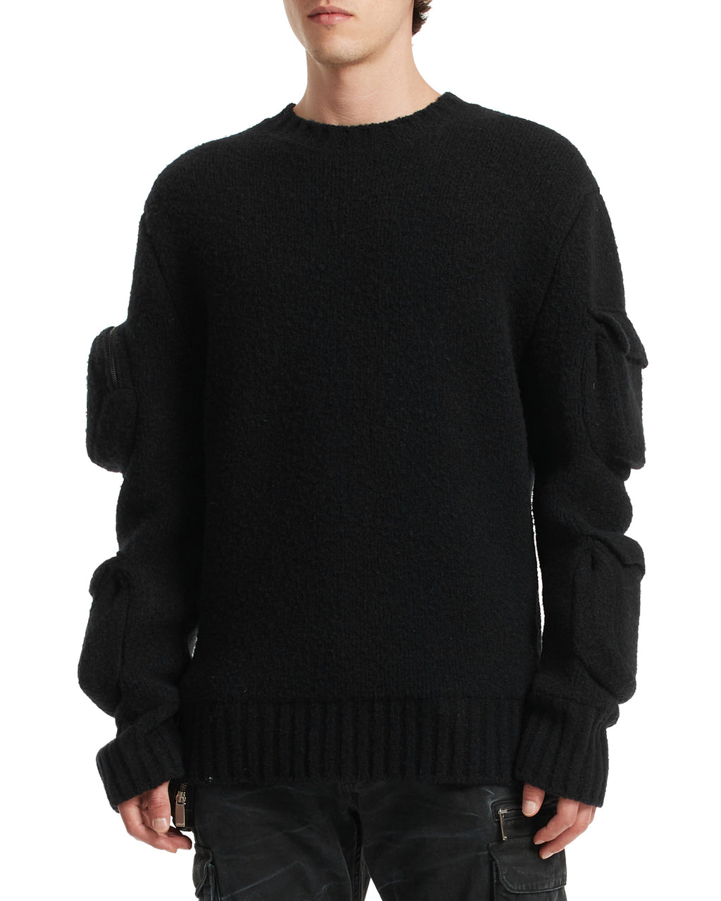 Round pocket knitted shirt