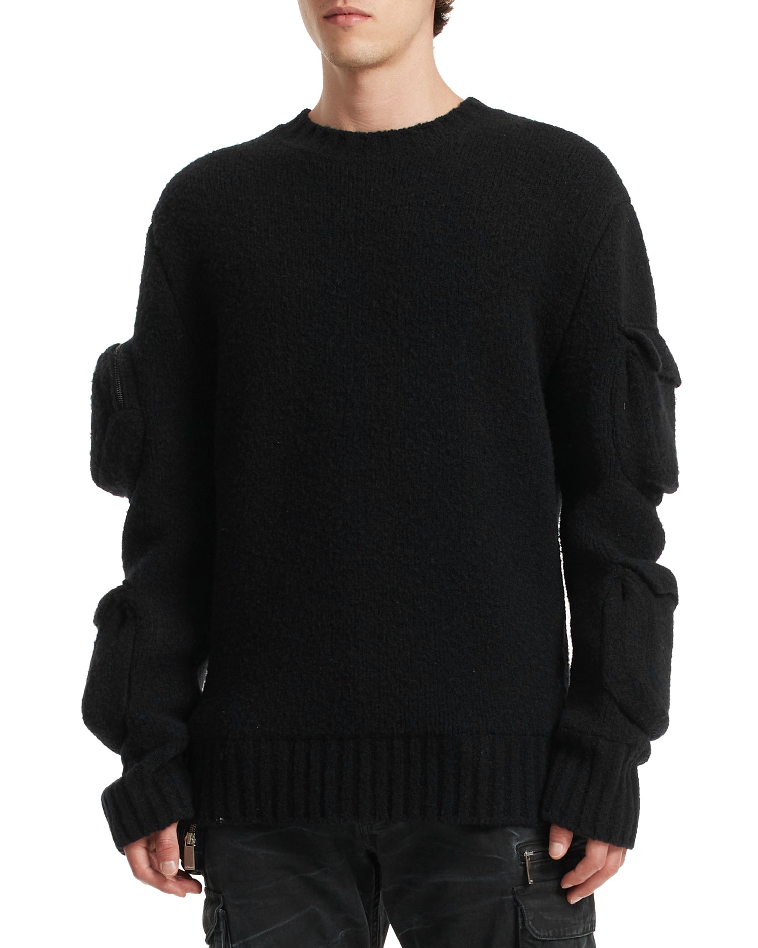 Round pocket knitted shirt
