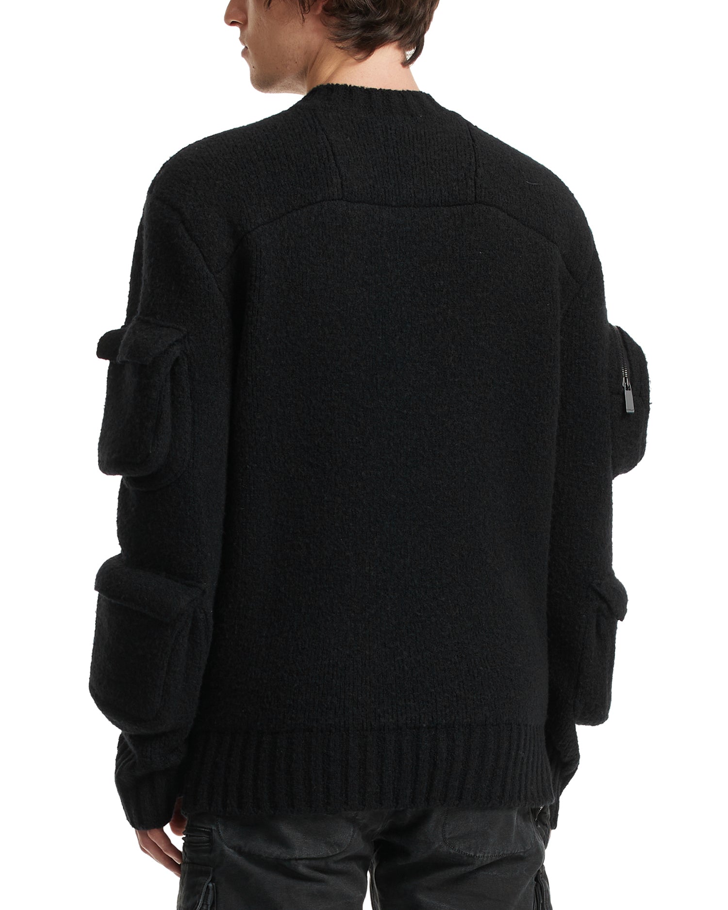Round pocket knitted shirt