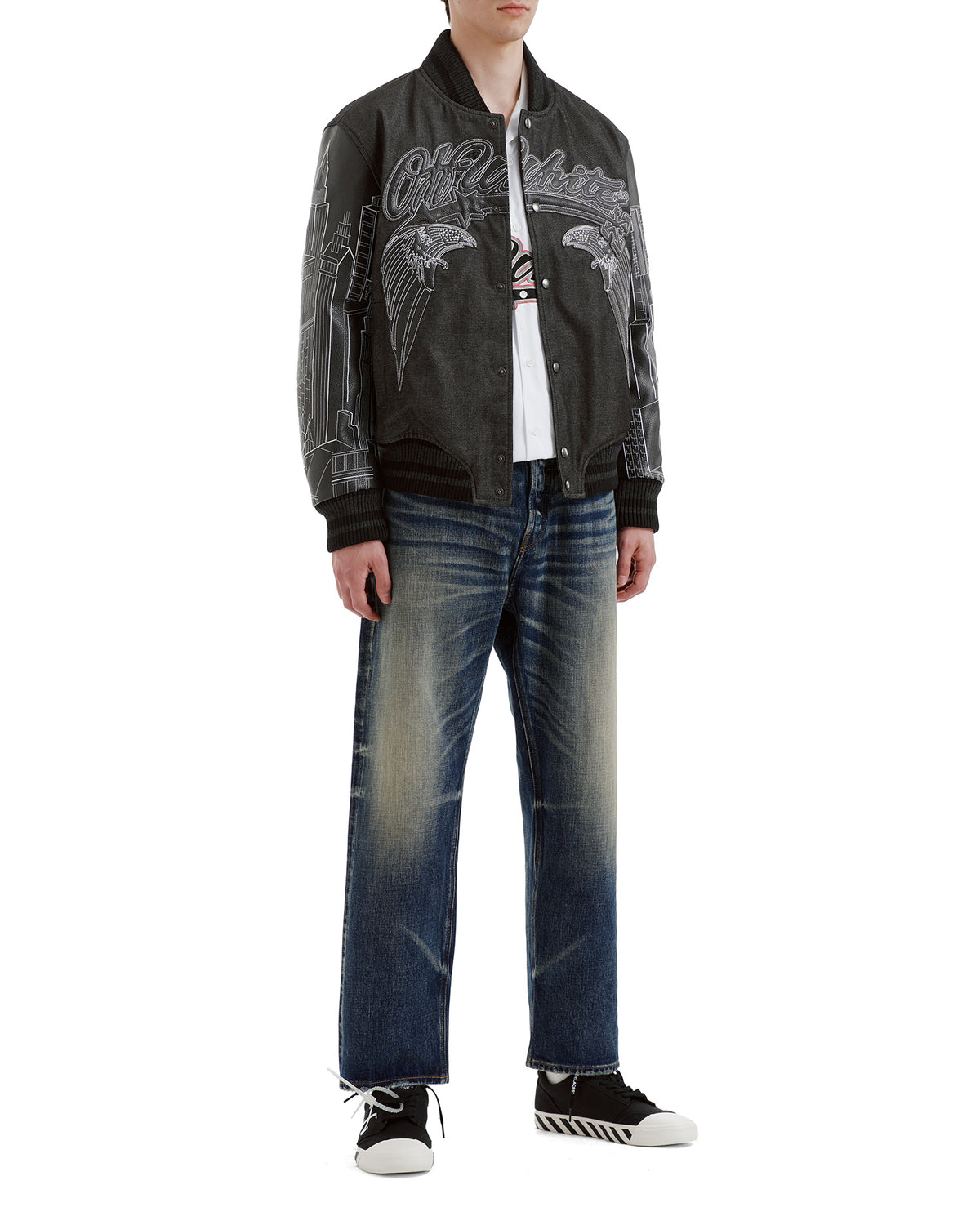 Embroidered bomber jacket
