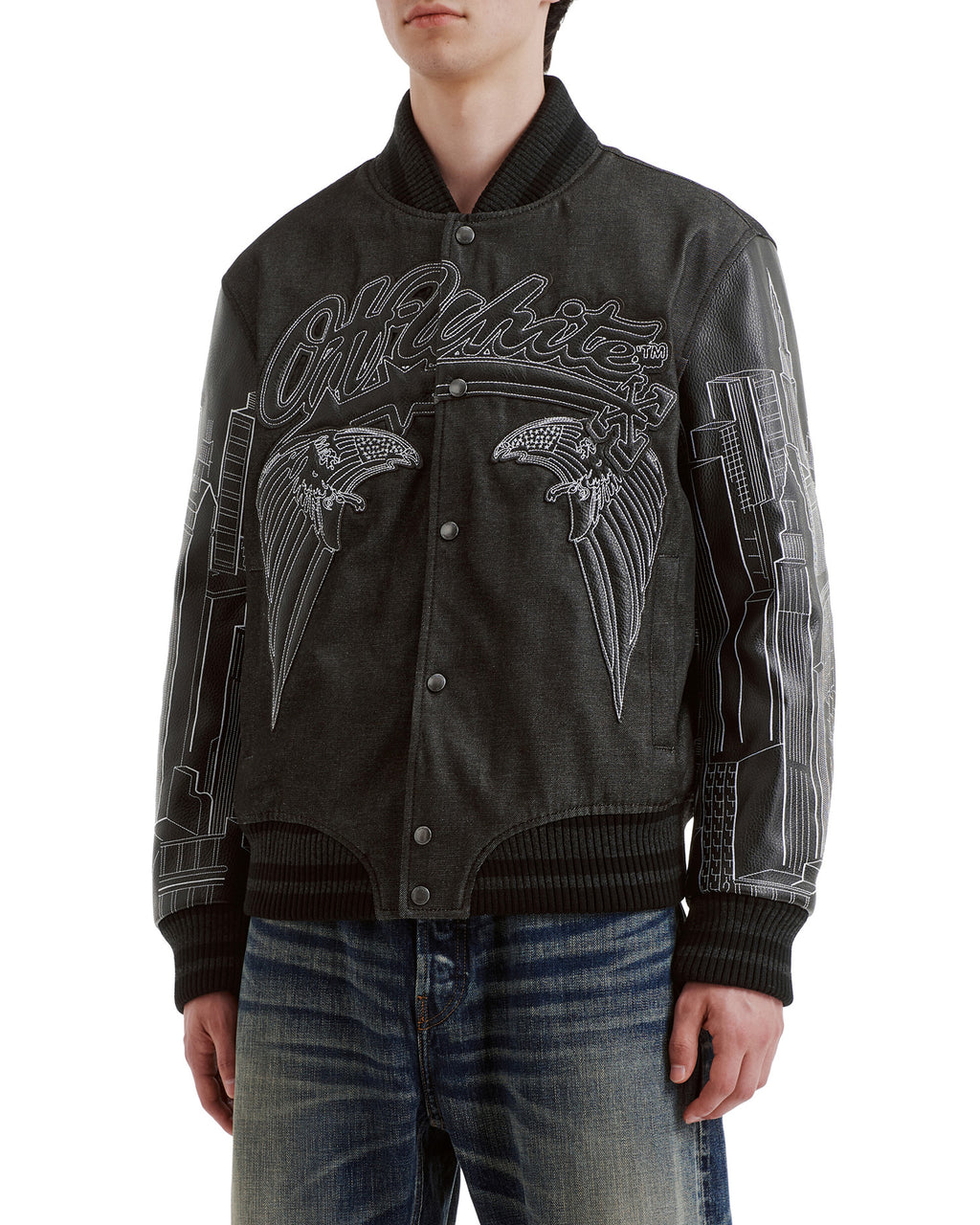 Embroidered bomber jacket