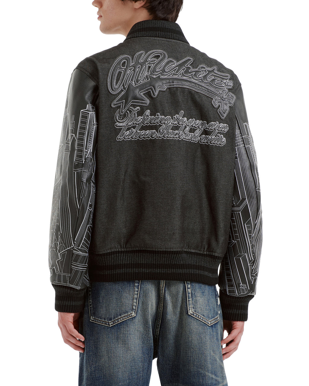 Embroidered bomber jacket